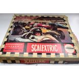 A VINTAGE BOXED SCALEXTRIC, a Meccano Production. Box 61 cm wide.