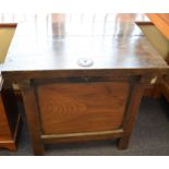 AN EARLY 20TH CENTURY KOREAN WOODEN RICE CHEST. 68 cm x 68 cm.