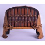 AN 18TH CENTURY JAPANESE PERIOD CARVED BAMBOO AND WOOD CRICKET CAGE with twist cane decoration. 18