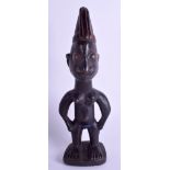 AN AFRICAN TRIBAL YORUBA FERTILITY FIGURE. 30 cm high.