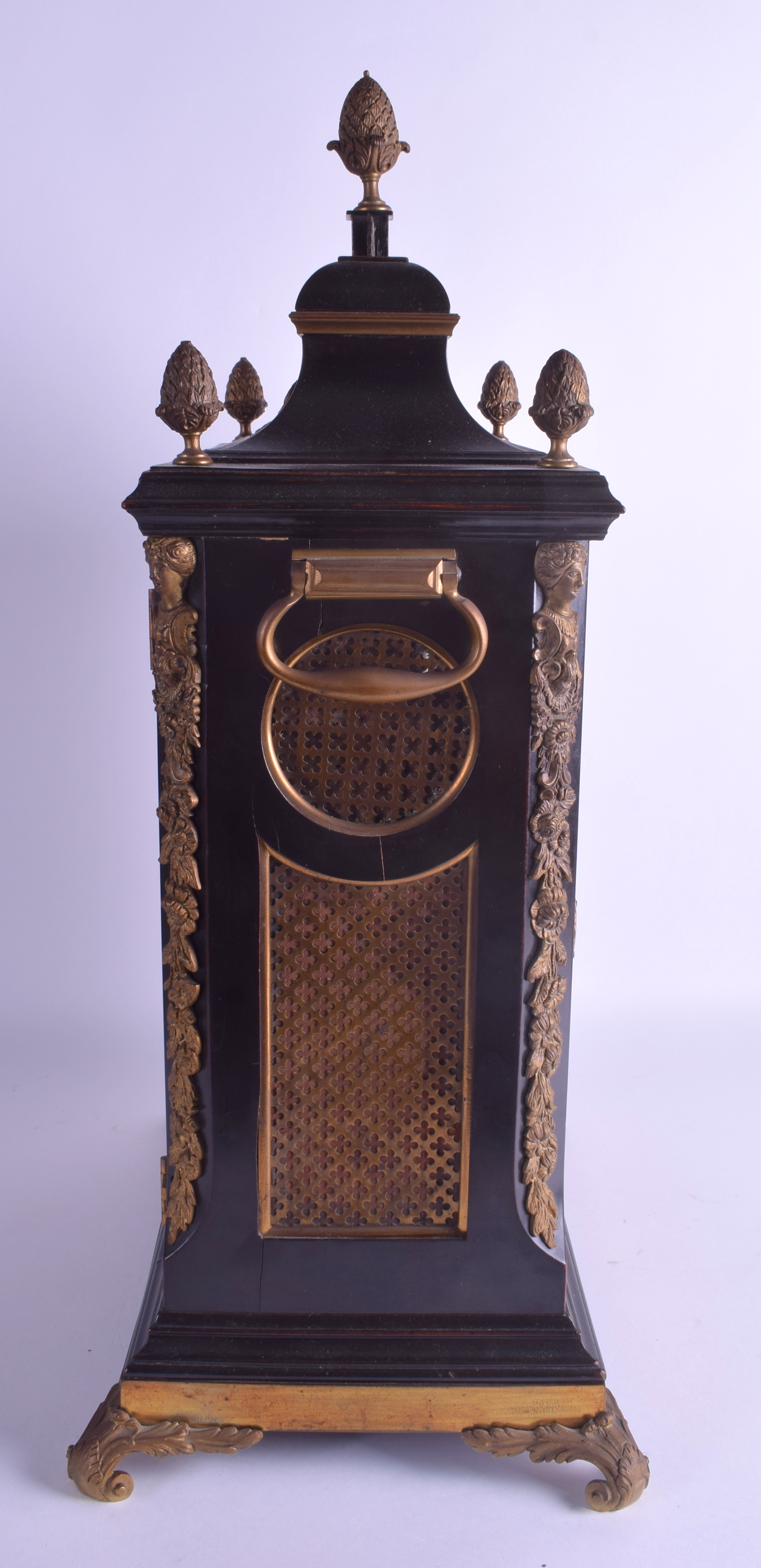 A FINE AND RARE MID 18TH CENTURY EBONISED BRACKET CLOCK C1745 by Thomas Hunter of London, the silve - Image 6 of 10