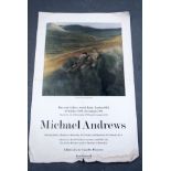 A 1980'S MICHAEL ANDREWS EXHIBITION POSTER, “Hayward Gallery, South Bank, London”. 77 cm x 50 cm.