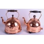 Two early 20th century copper electric kettles. 30 cm x 27 cm. (2)