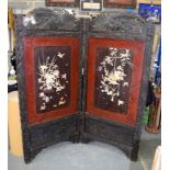 A 19TH CENTURY JAPANESE MEIJI PERIOD SHIBAYAMA SCREEN decorated with bone and mother of pearl. 181