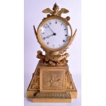 A RARE LARGE EARLY 19TH CENTURY FRENCH EMPIRE ORMOLU MANTEL CLOCK by Pierre-Philippe Thomre Paris (