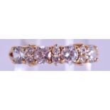 AN 18CT YELLOW GOLD DIAMOND RING, inset with eleven stones,1.25ct total. Size M.