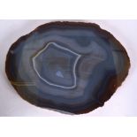 A LARGE FLAT AGATE ROCK SPECIMEN, of naturalistic form. 28 cm wide.