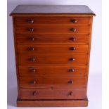 A LARGER EDWARDIAN SPECIMEN CABINET with drawers filled with natural history specimens. Cabinet 65