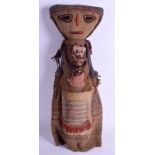 AN UNUSUAL 1970S PERUVIAN CHANCAY FUNERARY DOLL. 53 cm x 15 cm.