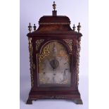 A RARE 18TH CENTURY ENGLISH FLAME MAHOGANY BRACKET CLOCK C1750 by Brothers Melly & Martin of London