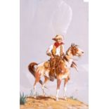 RAYMOND JOHN VANDENBERGH (1889-1960) FRAMED WATERCOLOUR, signed, “The Scout”. 30.5 cm x 20.5 cm.