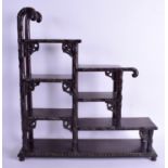 AN UNUSUAL 19TH CENTURY CHINESE HONGMU SMALL DISPLAY STAND. 45 cm x 50 cm.