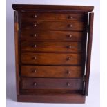 A FINE VICTORIAN MAHOGANY SPECIMEN CABINET with drawers filled with natural history specimens. Cabi