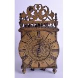 A 17TH CENTURY ENGLISH BRASS LONDON LANTERN CLOCK C1675 by Windmills of London, decorated with scro