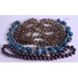 THREE VINTAGE NECKLACES, varying style and size. (3)