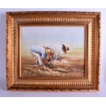 A GOOD PAIR OF SOUTH AMERICAN SPANISH WATERCOLOURS depicting peasants working the fields, signed &