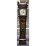 A GOOD EARLY 18TH CENTURY ENGLISH CHINOISERIE LONGCASE CLOCK by Samuel Lee of London, decorated wit