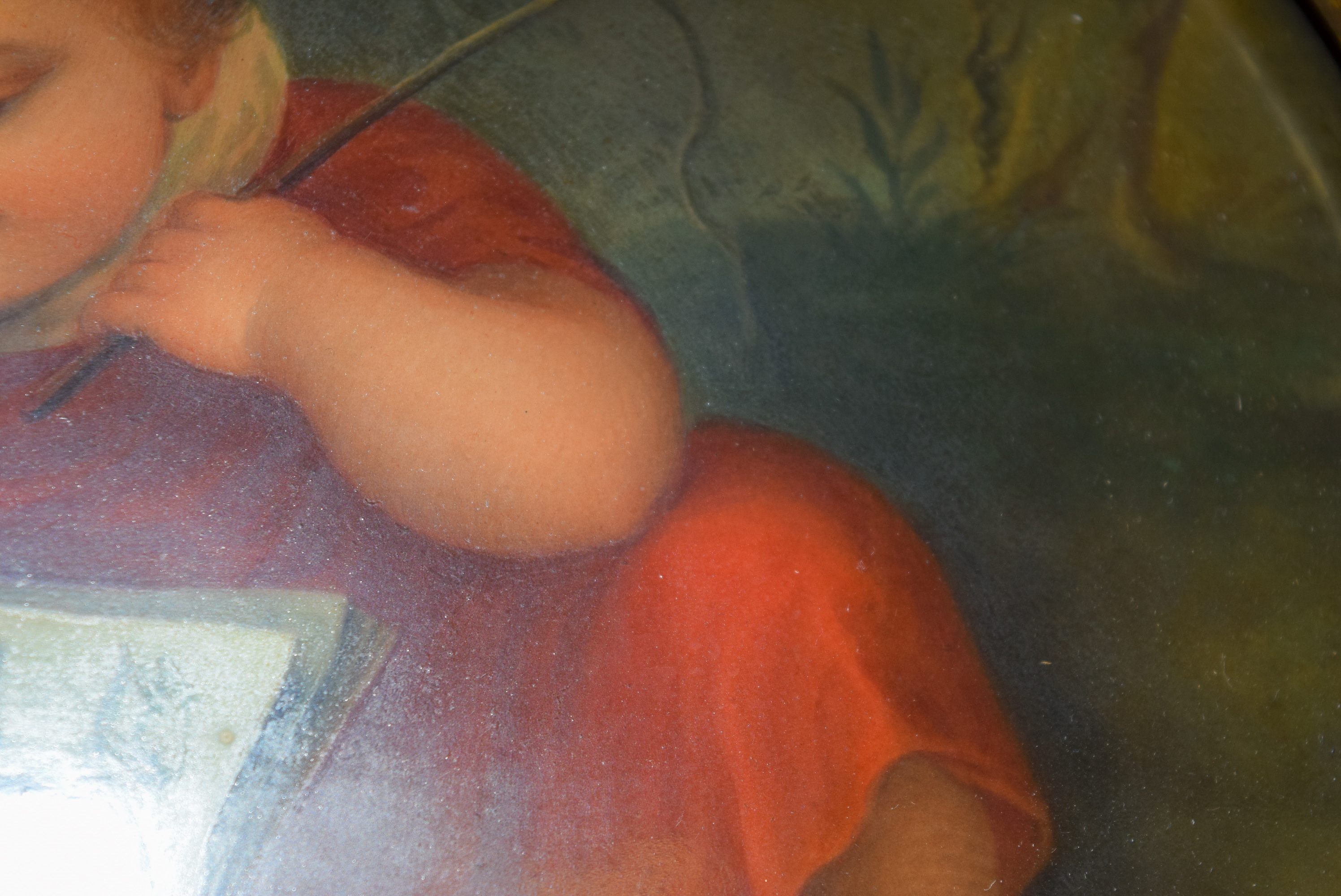 A VERY RARE 19TH CENTURY KPM BERLIN PORCELAIN PLAQUE painted with two children within landscapes. I - Image 6 of 8