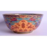 A GOOD WEDGWOOD FAIRYLAND LUSTRE PORCELAIN BOWL by Daisy Makeig Jones. 23 cm x 11 cm.