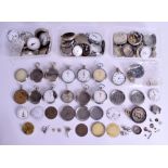 A COLLECTION OF VINTAGE MILITARY POCKET WATCHES together with movements, dials etc. (qty)