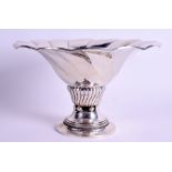 AN ARTS AND CRAFTS SILVER FLUTED BOWL Attributed to Georg Jensen. 11.6 oz. 13 cm x 20 cm.