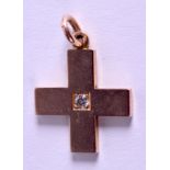 A 9CT GOLD AND DIAMOND PENDANT. 5.5 grams.