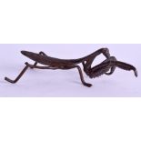 A JAPANESE BRONZE LOCUST. 8.5 cm long.