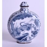 A CHINESE CANTON ENAMEL SNUFF BOTTLE painted with birds. 8.5 cm high.