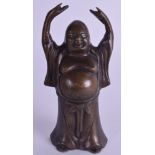 A 19TH CENTURY JAPANESE BRONZE BUDDHA. 16.5 cm high.