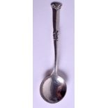 A DANISH SILVER DANA HAMMERED SPOON. 13 cm long.