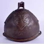 A TIBETAN CHINESE BRONZE BELL. 15 cm x 17 cm.