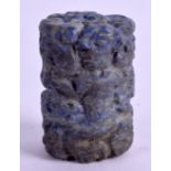 A CENTRAL ASIAN LAPIS LAZULI STAMP SEAL. 3.5 cm high.