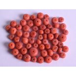 LOOSE CORAL BEADS. (qty)