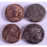 FOUR CONTINENTAL COINS. (4)