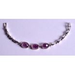 A SILVER BRACELET. 18 cm long.