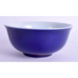 A CHINESE BLUE BOWL. 12 cm wide.