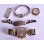 A 9CT GOLD ROTARY WATCH together with an 18ct gold Charles Nicolet watch etc. (5)