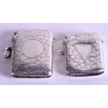 TWO SILVER CASES. (2)