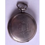 A VERY UNUSUAL VINTAGE LONGINES SILVER TURKISH MARKET POCKET WATCH. 2.25 cm wide.