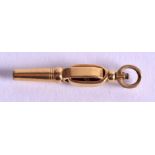 AN 18CT GOLD WATCH KEY. 1.3 grams.