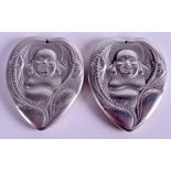 TWO CHINESE SILVER PLATED PENDANTS. (2)