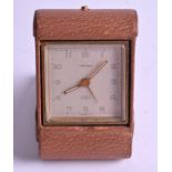 A T ANTHONY EIGHT DAY ALARM CLOCK. Watch 5 cm square.