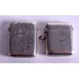 TWO SILVER CASES. (2)