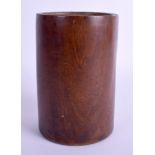 AN 18TH CENTURY CHINESE CARVED WOOD BRUSH POT Qing. 13 cm high.