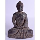 A CHINESE BRONZE BUDDHA. 24 cm x 15 cm.