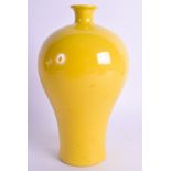 A CHINESE YELLOW PORCELAIN MEIPING. 23 cm high.