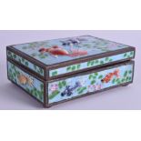 AN EARLY 20TH CENTURY CHINESE CLOISONNE ENAMEL BOX. 12 cm x 8 cm.