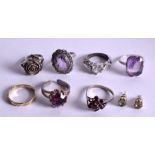 VINTAGE SILVER RINGS etc. (9)