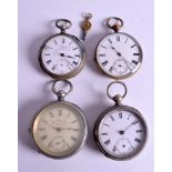 FOUR VINTAGE POCKET WATCHES. (4)