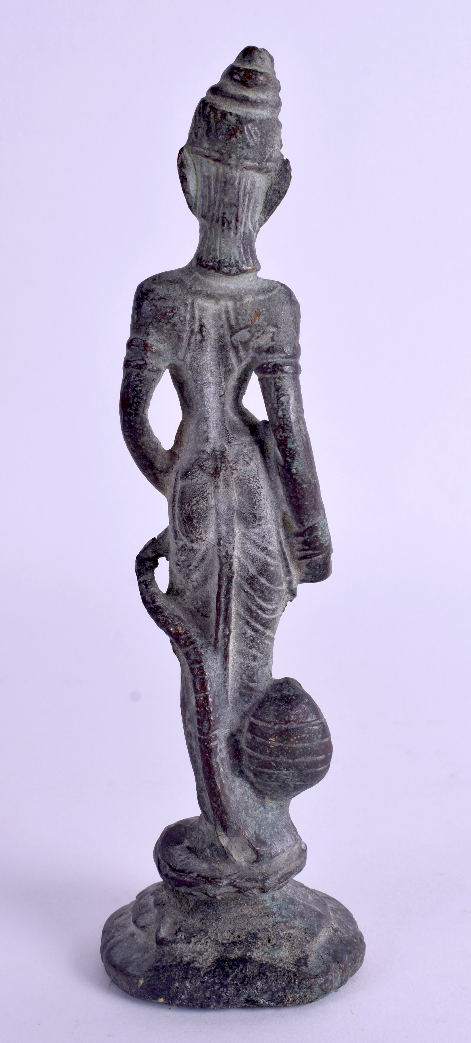 A CHINESE BRONZE DEITY. 20.5 cm high. - Image 2 of 3